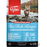 ORIJEN Grain Free Six Fish Premium High Protein Fresh & Raw Animal Ingredients Dry Cat Food