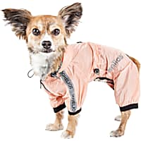 Dog Helios Torrential Shield Waterproof Multi-Adjustable Peach Dog Windbreaker Raincoat