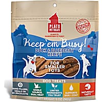 Plato Pet Keep 'em Busy Duck & Blueberry Recipe Smaller Toys Dog Treats