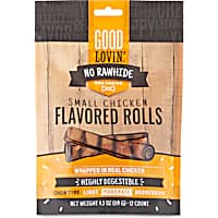 Good Lovin' No Rawhide Small Chicken Flavored Rolls for Dogs
