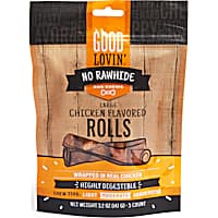 Good Lovin' No Rawhide Large Chicken Flavored Rolls for Dogs