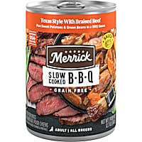 Merrick BBQ Grain Free Slow-Cooked Texas Style with Braised Beef Canned Wet Dog Food