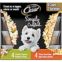 Cesar Simply Crafted Adult Wet Dog Food Meal Topper Variety Pack