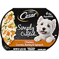 Cesar Simply Crafted Chicken, Carrots, Barley & Spinach Soft Meal Topper Adult Wet Dog Food