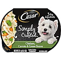 Cesar Simply Crafted Chicken, Carrots & Green Beans Soft Meal Topper Adult Wet Dog Food
