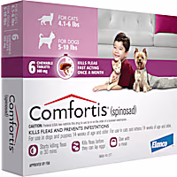 Comfortis Chewables for Dogs 5 to 10 lbs. and Cats 4.1 to 6 lbs