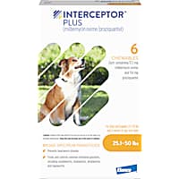 Interceptor Plus Chewables for Dogs 25 to 50 lbs