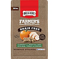 Milk-Bone Farmer's Medley Grain Free Turkey and Pumpkin Biscuit for Dogs