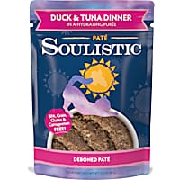 Soulistic Pate Duck & Tuna Dinner in a Hydrating Puree Wet Cat Food Pouches
