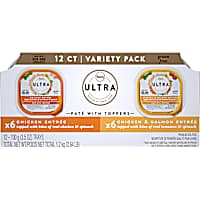 Nutro Ultra Chicken & Salmon Entree Grain Free Adult Wet Dog Food Pate with Toppers Variety Pack