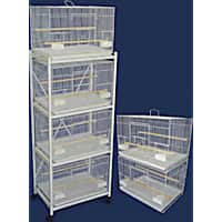 YML White Bird Cages with Stand and Divider