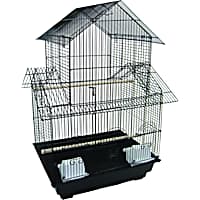 YML 3/8" Bar Spacing Pagoda Black Bird Cage
