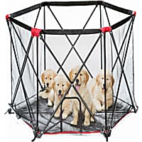 Carlson Pet Products Red Six Panel Pet Pen
