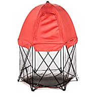 Carlson Pet Products Deluxe Red Six Panel Pet Pen with Canopy