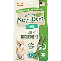 Nylabone Nutri Dent Limited Ingredients Mini Fresh Breath Dental Chews for Dogs