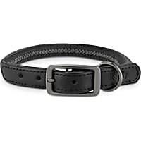 Reddy Black Leather Dog Collar