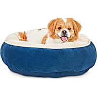 Animaze Navy Round Bolster Dog Bed