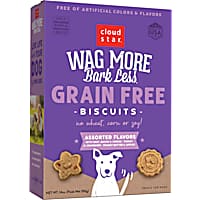 Cloud Star Wag More Bark Less Grain Free Oven Baked Assorted Flavor Dog Treats