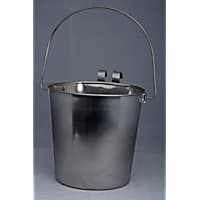 Indipets Stainless Steel Heavy Duty Flat-Sided Pail
