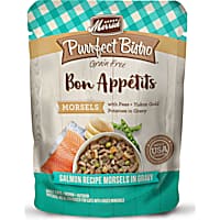 Merrick Purrfect Bistro Bon Appetits Grain Free Salmon Recipe Morsels in Gravy Wet Cat Food