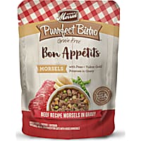 Merrick Purrfect Bistro Bon Appetits Grain Free Beef Recipe Morsels in Gravy Wet Cat Food