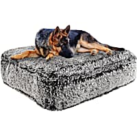 Bessie and Barnie Midnight Frost Ultra Plush Faux Fur Luxury Shag Durable Sicilian Rectangle Pet Bed