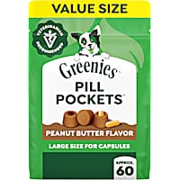 Greenies Pill Pockets Peanut Butter Flavor Large Size Dog Treats