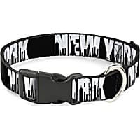Buckle-Down Plastic Clip Collar NEW YORK Bold Skyline Silhouette