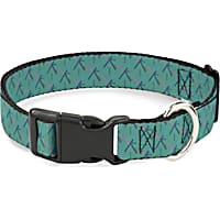 Buckle-Down Plastic Clip Collar PDX Airport Carpet Old