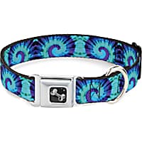 Buckle-Down Seatbelt Buckle Dog Collar Tie Dye Swirl