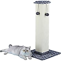 Go Pet Club Grey and Black 35" Cat Scratching Post with Dangling Toys