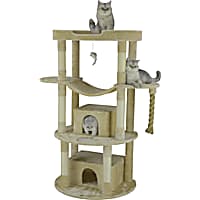 Go Pet Club Beige 60" Cat Tree with Jungle Rope and Hammock
