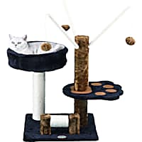 Go Pet Club Beige and Black 32" Cat Tree with Rotating Front Post