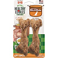 Nylabone Healthy Edibles Broth All Natural Made With Real Bone Broth Ham Medium Dog Chews