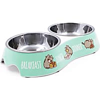Pusheen Mealtime Blue Double Pet Bowl