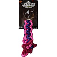 4BF Natural Rubber Playable Tugging Pink Dog Toys