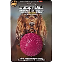 4BF Natural Rubber Pink Bumpy Ball Dog Toy