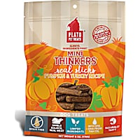 Plato Pet Mini Grain Free Thinkers Pumpkin & Turkey Recipe Dog Treats