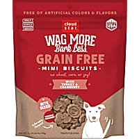Cloud Star Wag More Bark Less Grain Free Mini Oven Baked Turkey & Cranberry Flavor Dog Treats