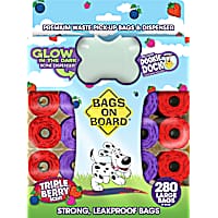 Bags on Board Waste Pickup Bags & Glow in the Dark Dispenser Combo Pack for Dogs