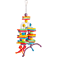 You & Me Colorful Chandelier Foraging Bird Toy