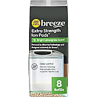 Purina Tidy Cats Breeze Multi-Cat Extra Strength Ion, Bright lemongrass Scented Cat Litter Pads Refill