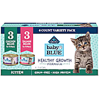 Blue Buffalo Baby Blue Chicken & Salmon Kitten Wet Cat Food Variety Pack