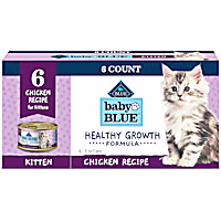 Blue Buffalo Baby Blue Healthy Growth Formula with DHA, Chicken Recipe Natural Kitten Wet Food Multi-Pack