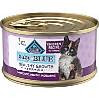 Blue Buffalo Baby Blue Healthy Growth Formula with DHA, Chicken Recipe Natural Kitten Wet Food
