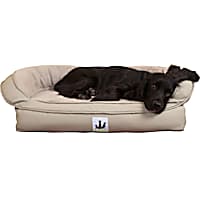 3 Dog Personalized EZ Wash Memory Foam Fleece Bolster Grey Dog Bed