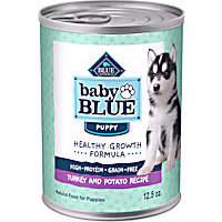 Blue Buffalo Baby BLUE Healthy Growth Formula with DHA, Turkey & Vegetable Recipe Natural Wet Food for Puppies