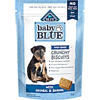 Blue Buffalo Baby BLUE Crunchy Biscuits, Oatmeal & Banana, Natural Dog Treats