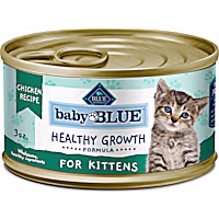 Blue Buffalo Baby BLUE Natural Grain-Free Healthy Growth Formula with DHA, Chicken Pate Wet Food for Kittens
