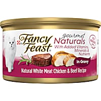 Fancy Feast Gourmet Naturals White Meat Chicken & Beef Recipe Gravy Wet Cat Food